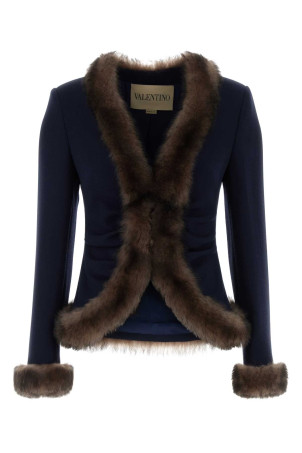 Navy blue wool blazer VALENTINO GARAVANI (7B0CE4U59Q0)