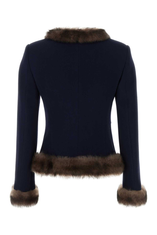 Navy blue wool blazer VALENTINO GARAVANI (7B0CE4U59Q0)