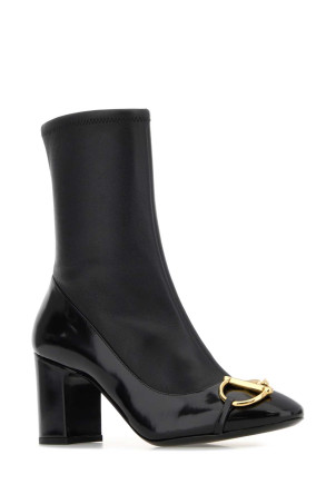 Black leather ankle boots Black GUCCI (849549AAFI1)