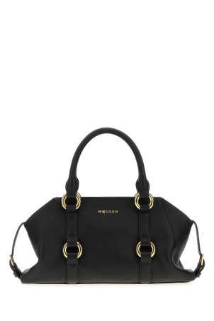 Black leather small Farringdon handbag Black ALEXANDER MCQUEEN (8515961VDEB)