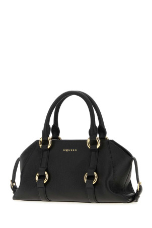 Black leather small Farringdon handbag Black ALEXANDER MCQUEEN (8515961VDEB)
