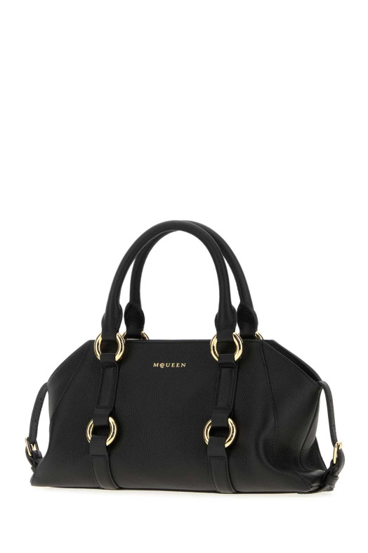 Black leather small Farringdon handbag Black ALEXANDER MCQUEEN (8515961VDEB)