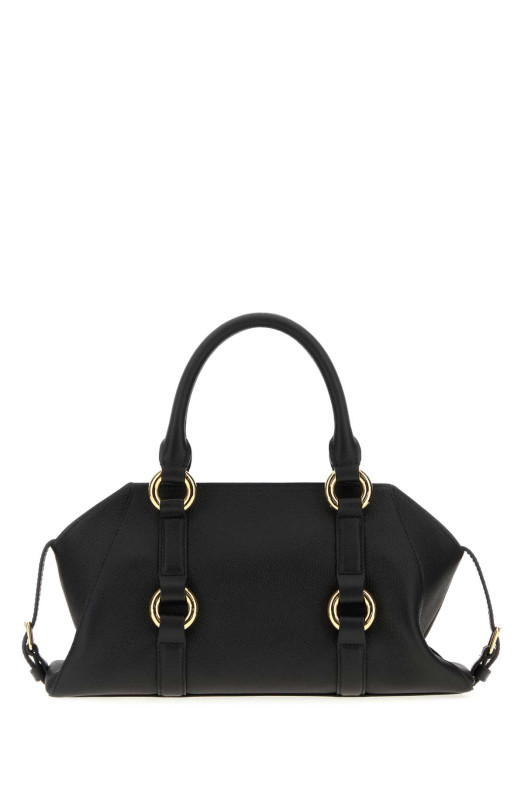 Black leather small Farringdon handbag Black ALEXANDER MCQUEEN (8515961VDEB)