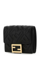 Black nappa leather micro Baguette wallet Black FENDI (8M0395AAJD)
