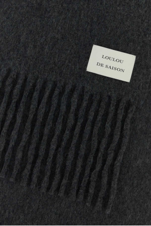 Charcoal alpaca blend Santo scarf LOULOU DE SAISON (SANTO)