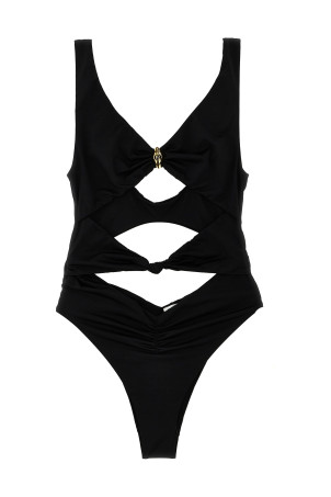 Цельный купальник с узлом Черный ELISABETTA FRANCHI CS73B51E2110