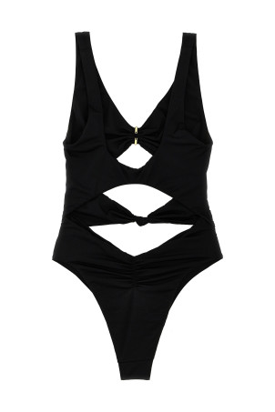 Цельный купальник с узлом Черный ELISABETTA FRANCHI CS73B51E2110