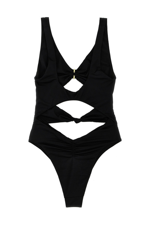 Цельный купальник с узлом Черный ELISABETTA FRANCHI CS73B51E2110