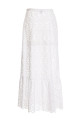 Gonna lunga macramè White