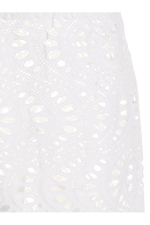 Gonna lunga macramè White