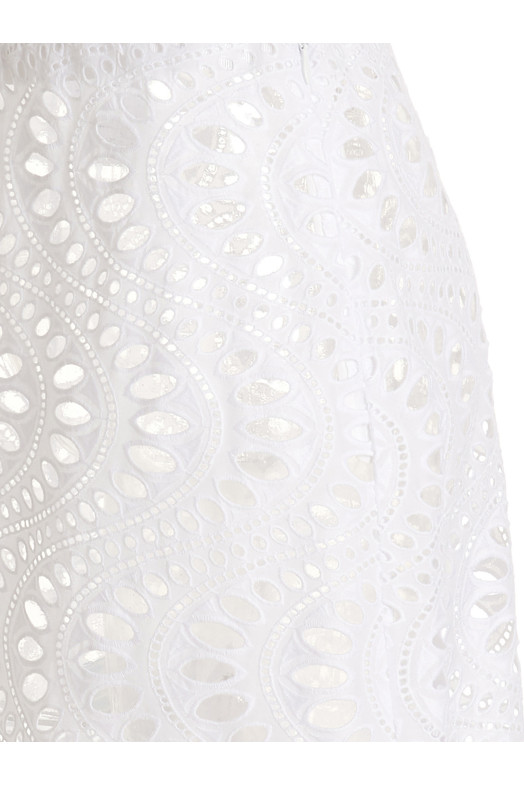 Gonna lunga macramè White