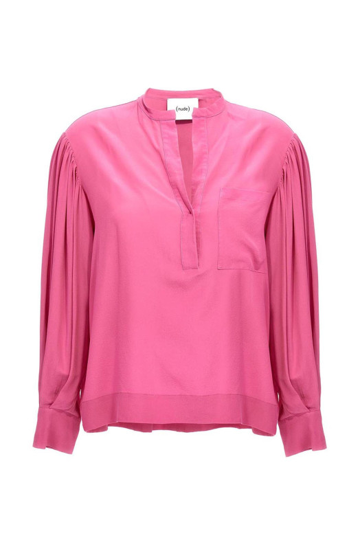 Шелковый блуз Розовый NUDE 1103510519