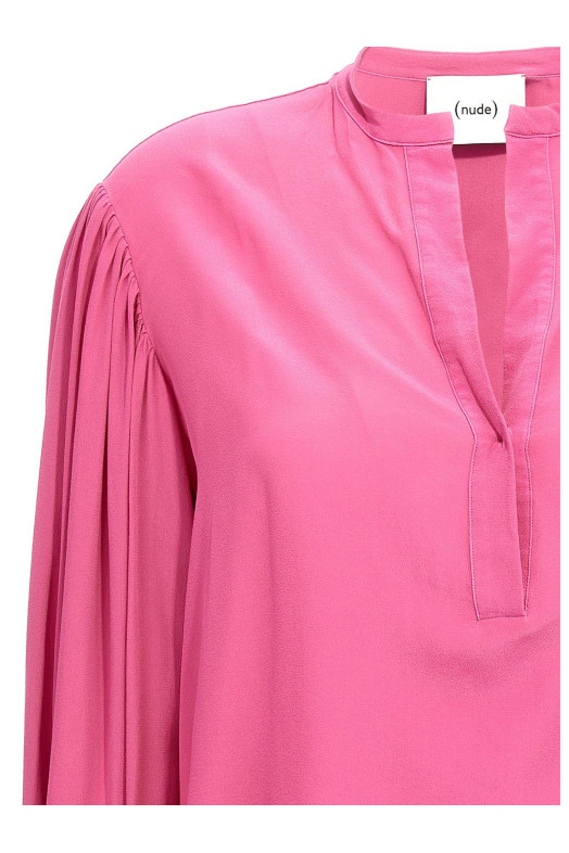 Шелковый блуз Розовый NUDE 1103510519
