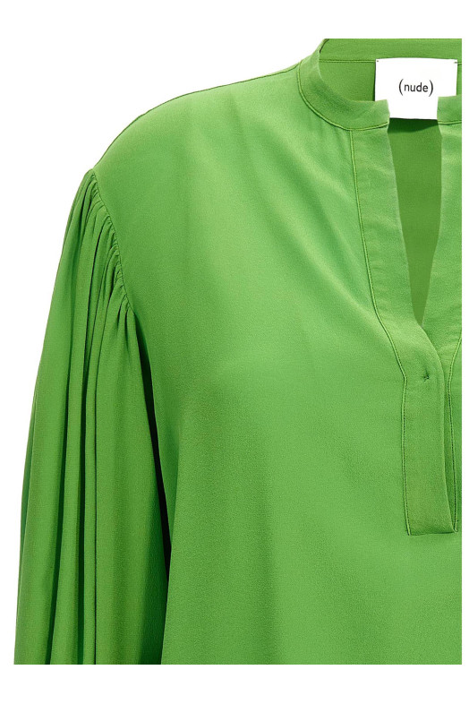 Шелковый блузник Зеленый NUDE 1103510513