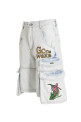 Bleached Embroidered Ultracargo' bermuda shorts BLUE