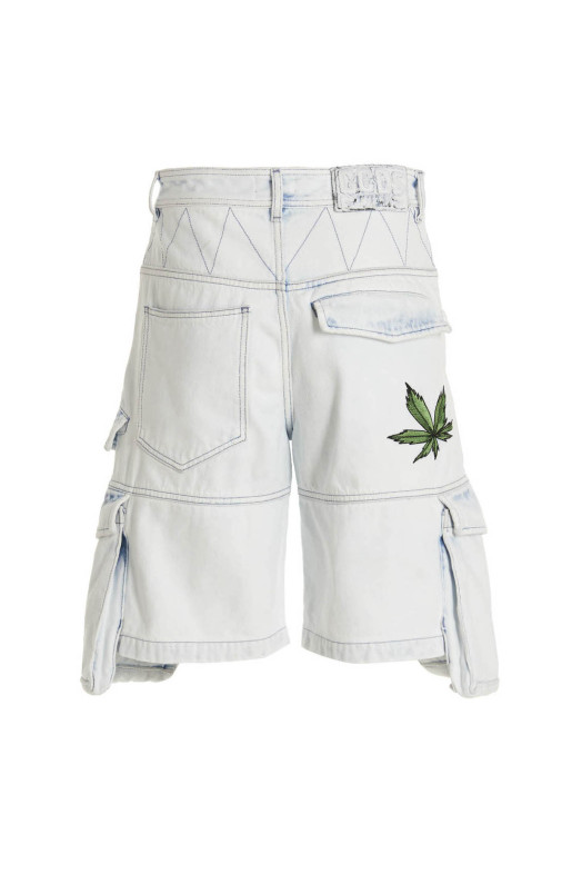 Bleached Embroidered Ultracargo' bermuda shorts BLUE