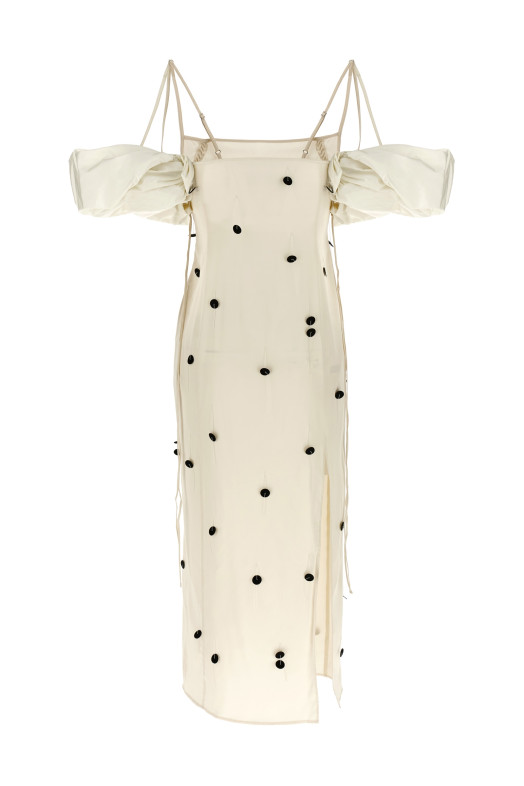 Платье «La robe chouchou» Черно-серое 23H233DR074OFFWHITEBLACK