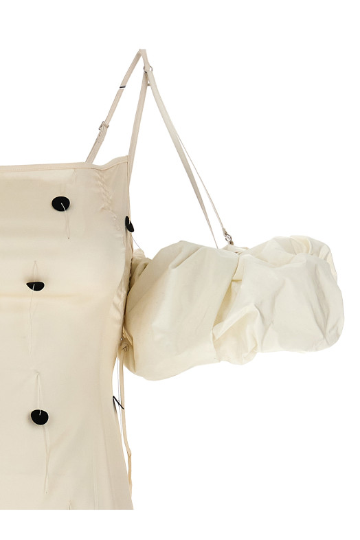 Платье «La robe chouchou» Черно-серое 23H233DR074OFFWHITEBLACK