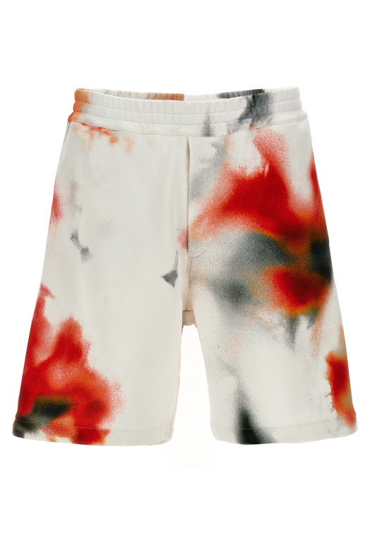 'Obscured Flower' bermuda shorts Multicolor