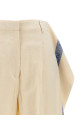 Брюки с логотипом на поясе Бежевые J.W.ANDERSON TR0334PG1483046
