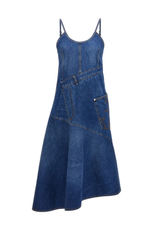 Платье «Twisted Strappy» Синее DD0009PG1499804