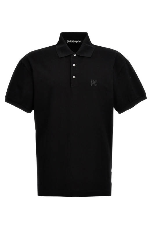 'Monogram' polo shirt Black