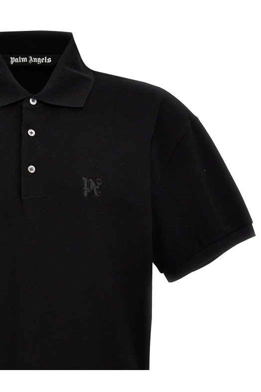 'Monogram' polo shirt Black