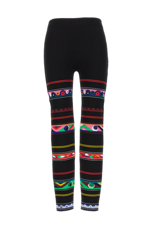 Леггинсы с жаккардовым узором, многоцветные EMILIO PUCCI 3RKT053R955A63