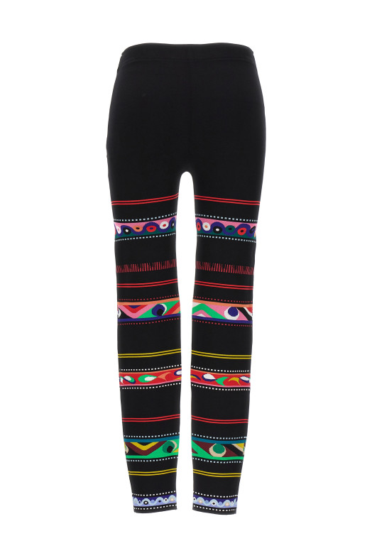 Леггинсы с жаккардовым узором, многоцветные EMILIO PUCCI 3RKT053R955A63
