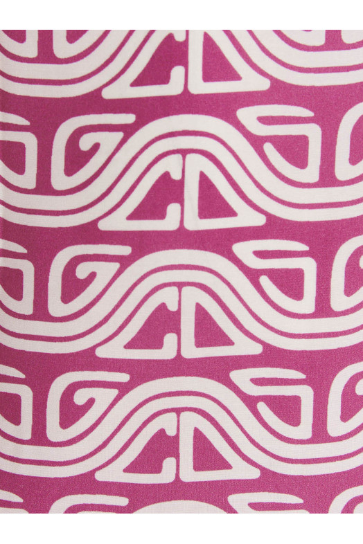 Футболка с волнистым логотипом Фуксия SS23M24072347