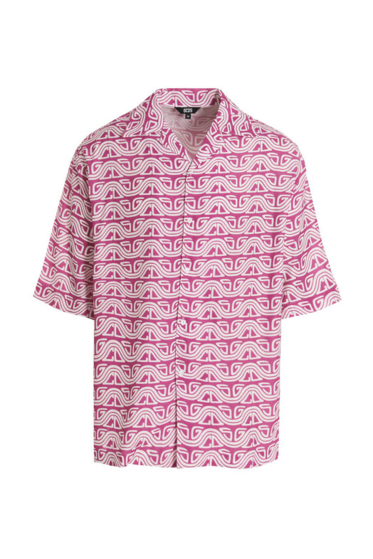 Футболка с волнистым логотипом Фуксия SS23M24072347