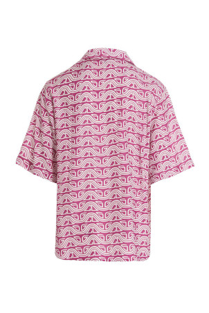 Футболка с волнистым логотипом Фуксия SS23M24072347