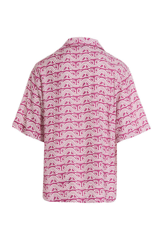 Футболка с волнистым логотипом Фуксия SS23M24072347