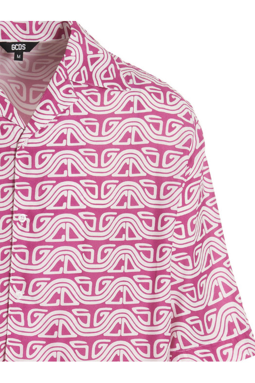 Футболка с волнистым логотипом Фуксия SS23M24072347