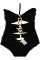 Цельный купальник с цепью Черный ELISABETTA FRANCHI CS72B51E2110