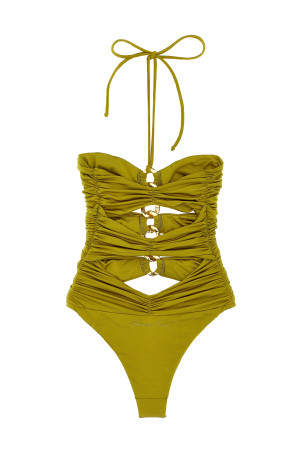 Цельный купальник с цепью Зеленый ELISABETTA FRANCHI CS72B51E2DC6