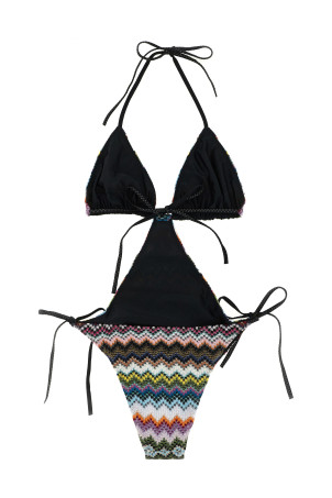 Zigzag pattern trikini Multicolor