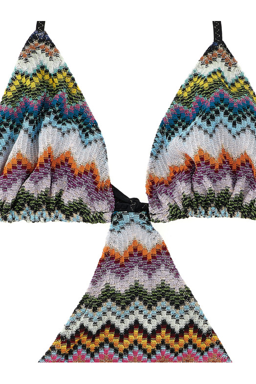 Zigzag pattern trikini Multicolor