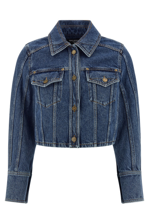 Джинсовая куртка Blue BALMAIN GF1TC215DG086EX