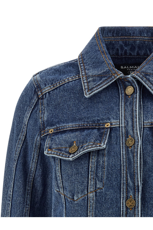 Джинсовая куртка Blue BALMAIN GF1TC215DG086EX