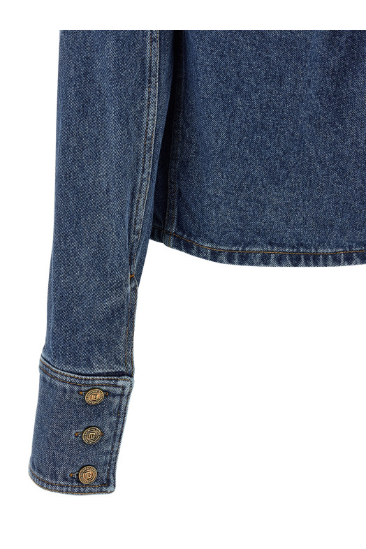 Джинсовая куртка Blue BALMAIN GF1TC215DG086EX