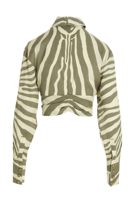 Рубашка в полоску Разноцветная BALMAIN AF1HU105VC81GLU