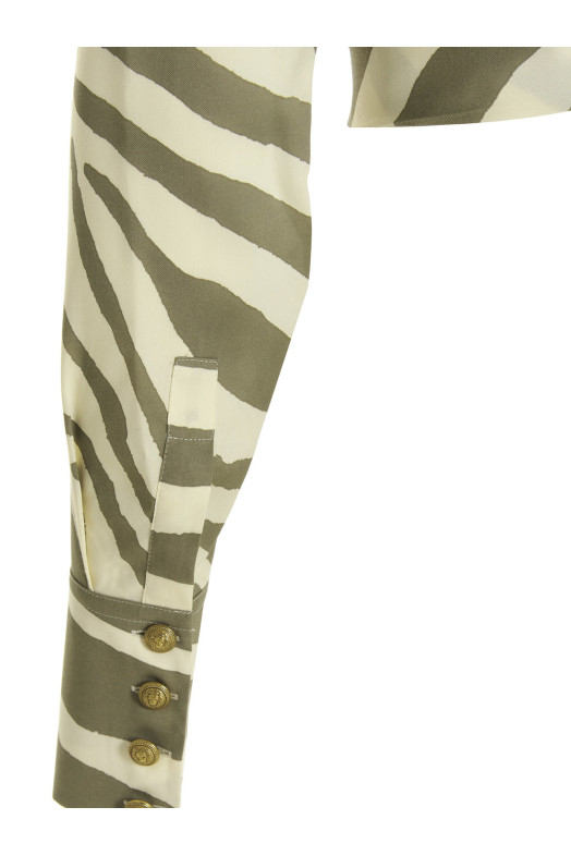 Рубашка в полоску Разноцветная BALMAIN AF1HU105VC81GLU