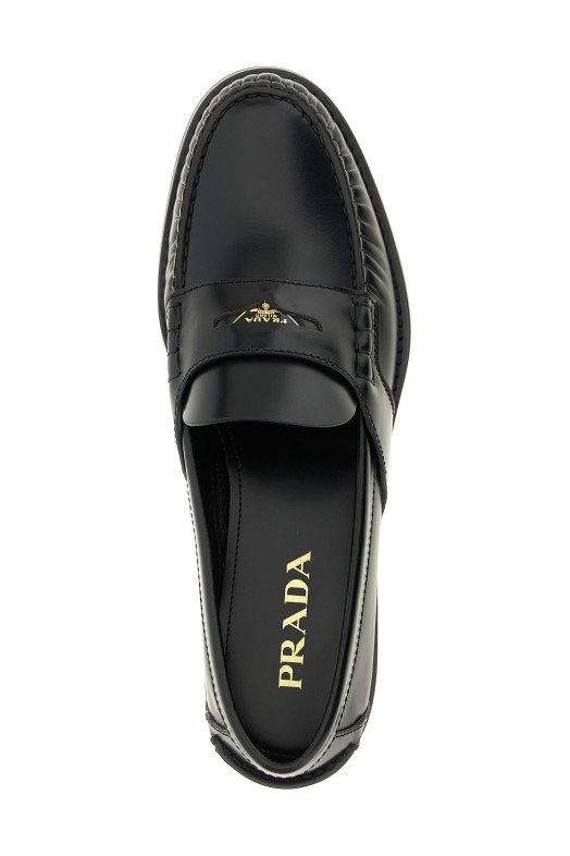 Кожаные мокасины Черный PRADA 1D820NFA020055F0002