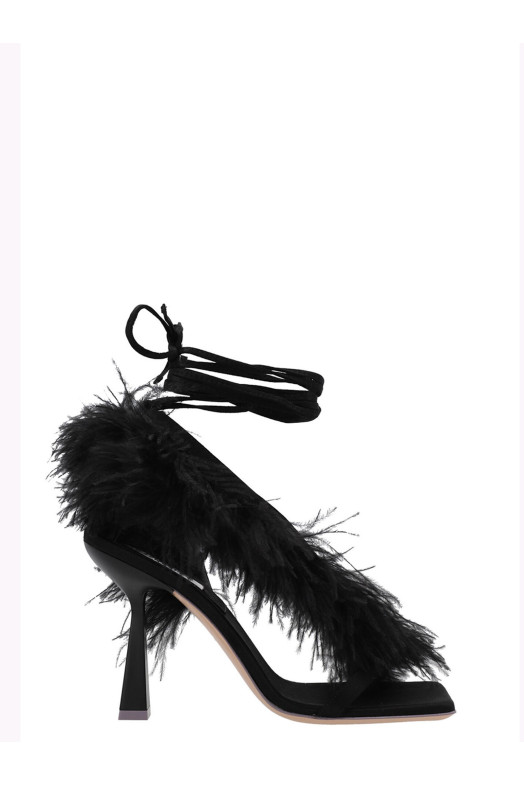 'Feather Wrap’ sandals Black