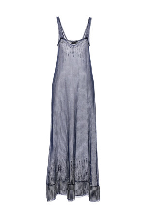 Studded mesh dress Blue
