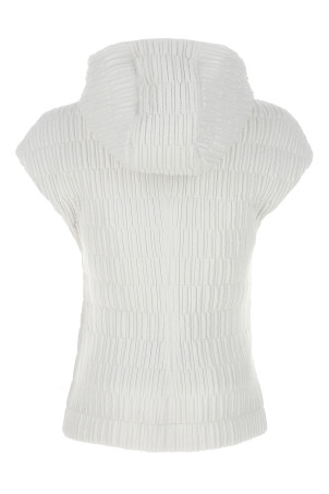 Жилет з капюшоном Білий FERRAGAMO 771340OPTICWHITE