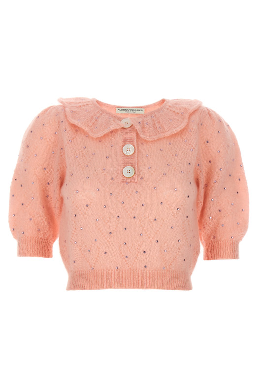 Rhinestone sweater Pink