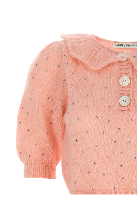 Rhinestone sweater Pink