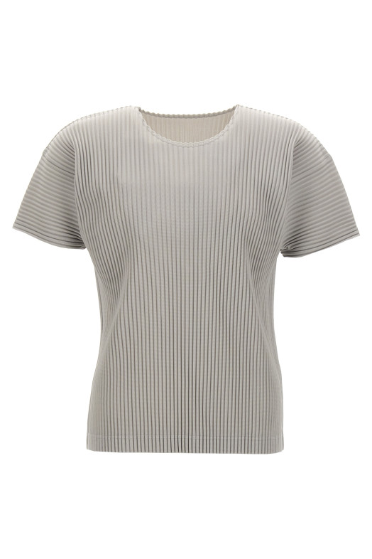 Плиссированная футболка Серая HOMME PLISSE' ISSEY MIYAKE HP47JK42011